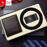 کمربند چرمی مردانه JIFANPAUL/Given Paul Paul-2003【Belt+Wallet-Set】